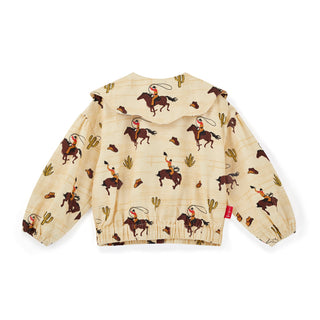 Cotton Canvas Cowboy Jacket Cream by Fille Garçon