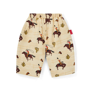 Cotton Canvas Cowboy Pants Cream by Fille Garçon