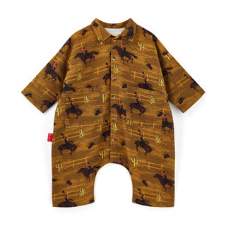 Cowboy Canvas Oversized Boilersuit Khaki by Fille Garçon