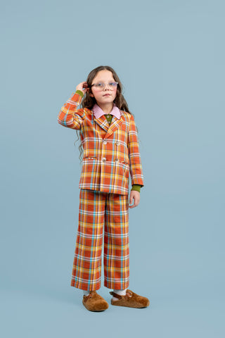 Robin Cotton Wide Leg Trousers, Orange by Paade Mode