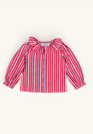 Harlequin Stripe Pierrot Blouse