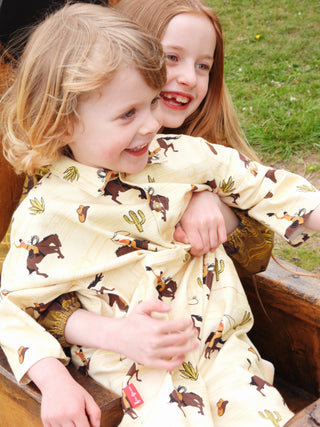 Cowboy Canvas Oversized Boilersuit Cream by Fille Garçon