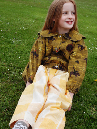 Cotton Canvas Cowboy Jacket Cream by Fille Garçon