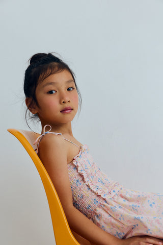 6 year old girl wearing the new society sabina dress rented from Bundle to Bundle 