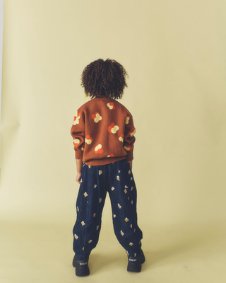 Manu Embroidered Denim Barrel Leg Jeans