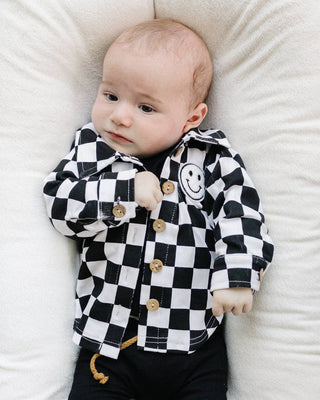 Smiley Checkered Shacket