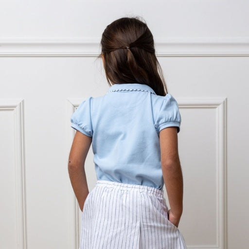 Organic Puff Sleeve Polo by Hope & Henry, view 5