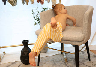 Mustard Stripe Drawstring Pants
