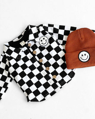 Smiley Checkered Shacket