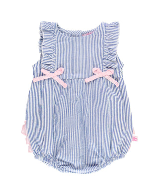 Seersucker Classic Ruffle Bubble Romper