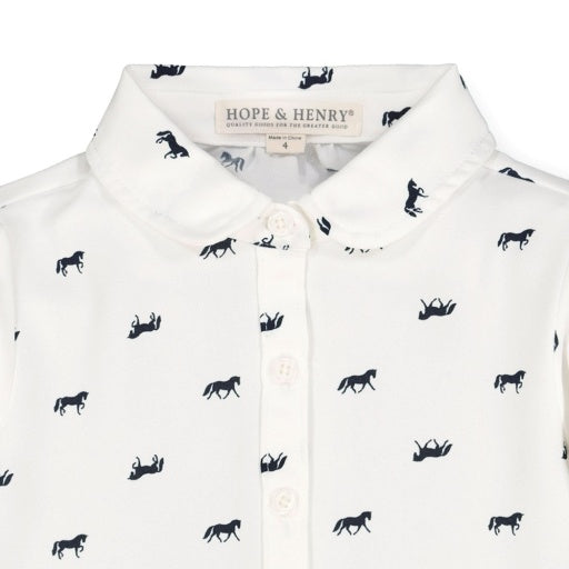 Organic Peter Pan Collar Top by Hope & Henry, view 3