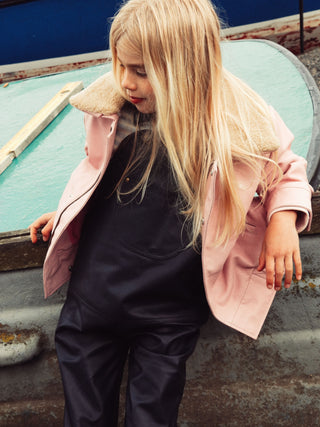 Oversmalls Nappa Leather Overalls Navy by Fille Garçon