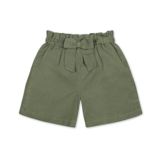Linen Paper Bag Shorts by Hope & Henry, view 6
