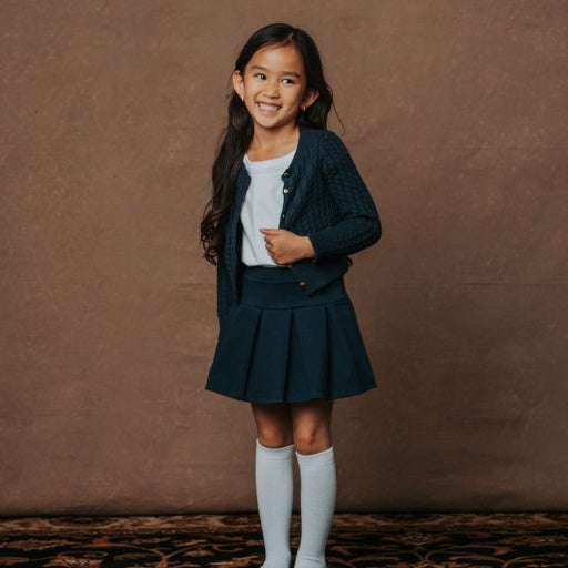 Ponte Pleated Skort by Hope & Henry, view 7