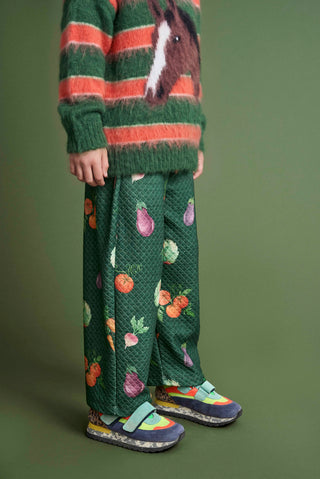 Vegetable Quilted Pants Green by Maison Mangostan