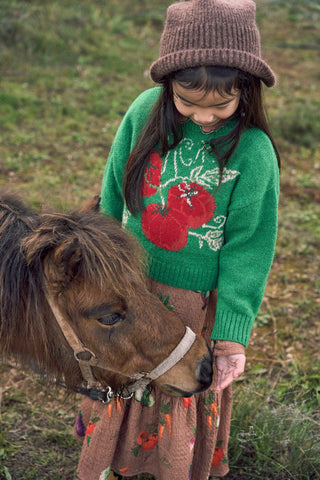 Tomate Knitted Sweater Green by Maison Mangostan