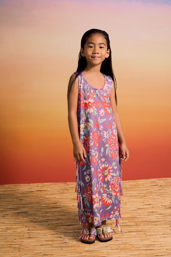 Beverly Floral Fringe Dress