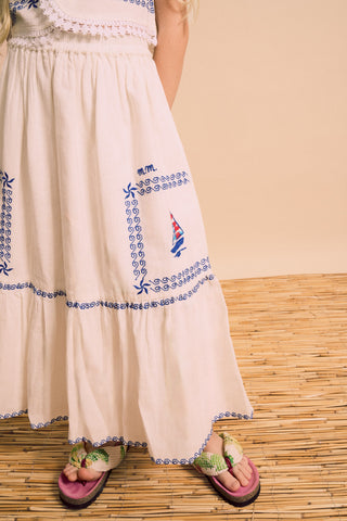 Barcos Embroidered Skirt