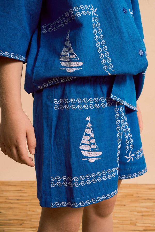 Barcos Embroidered Shorts