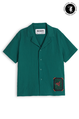 Bruno Emerald Button Up Short Sleeve Shirt