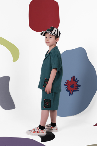 Bruno Emerald Button Up Short Sleeve Shirt