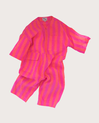Rae Linen Stripe Boilersuit