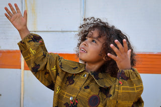 Cotton Canvas Cowboy Jacket Khaki by Fille Garçon