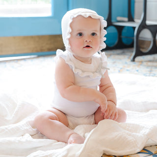 Organic Ruffle Sweater Romper