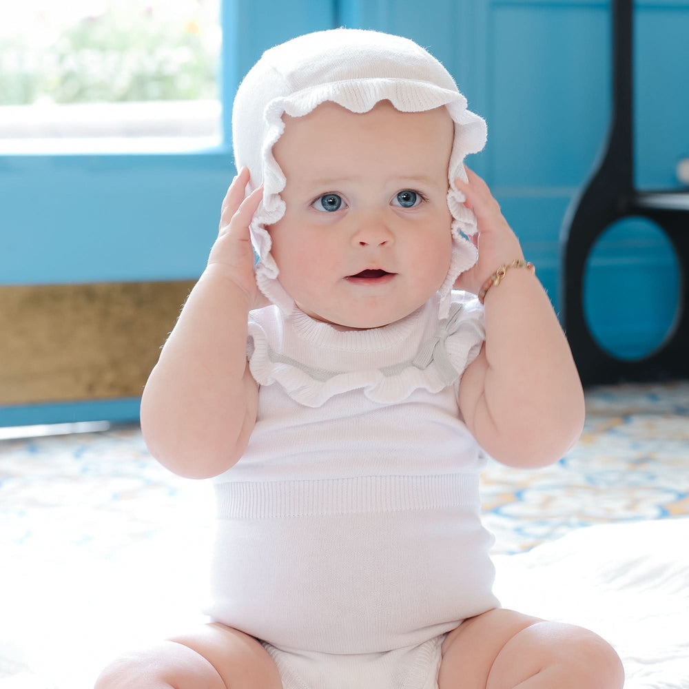 Organic Ruffle Sweater Romper by Hope & Henry, view 3