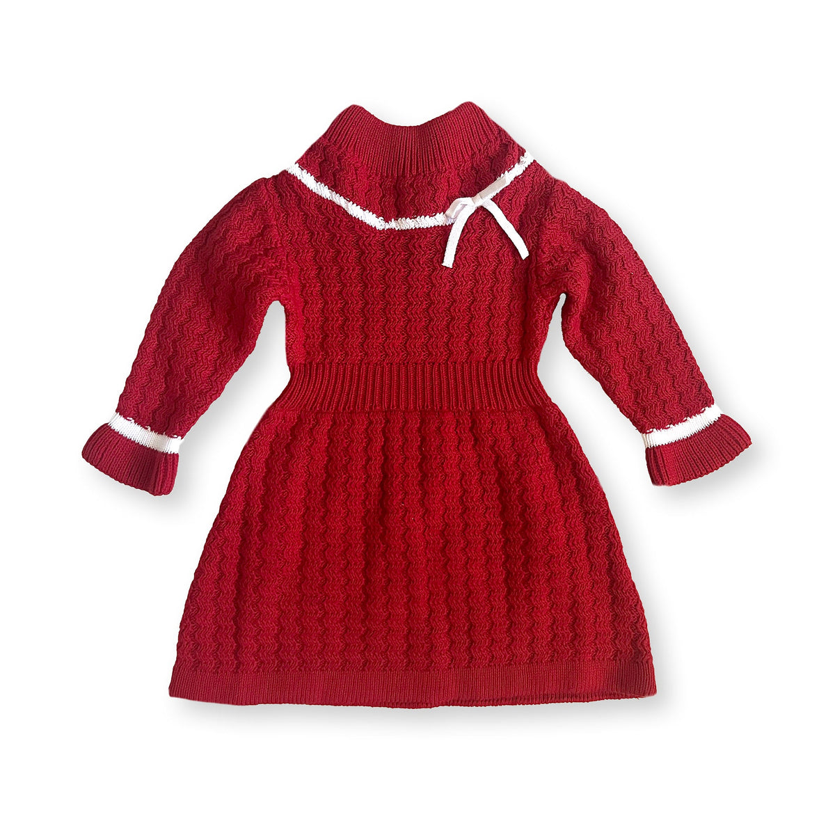 Hope & Henry Organic Mock Neck Cable Sweater Dress