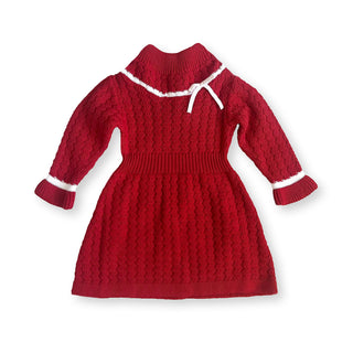 Organic Mock Neck Cable Sweater Dress