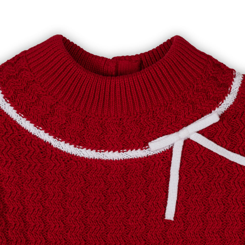 Hope & Henry Organic Mock Neck Cable Sweater Dress, view 3
