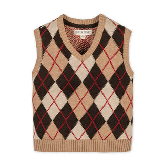 Organic Argyle Sweater Vest