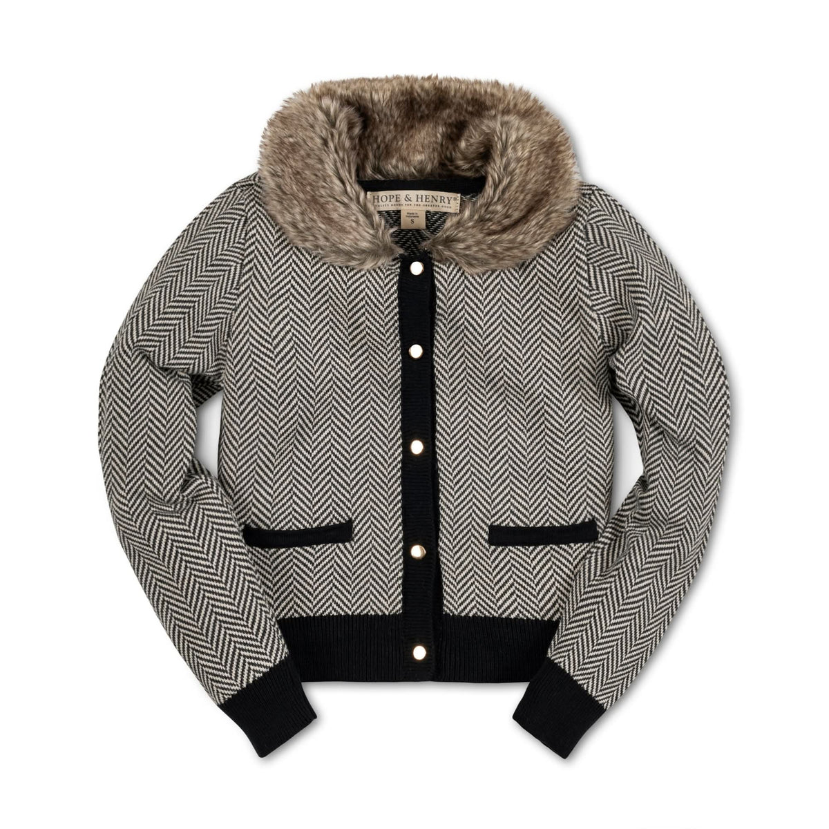 Faux Fur Cardigan Organic Sweater