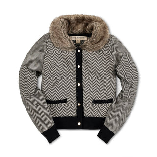 Faux Fur Cardigan Organic Sweater