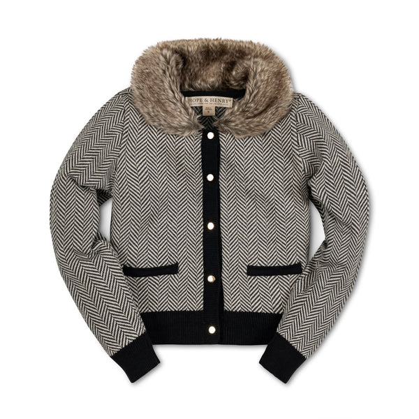 Faux Fur Cardigan Organic Sweater